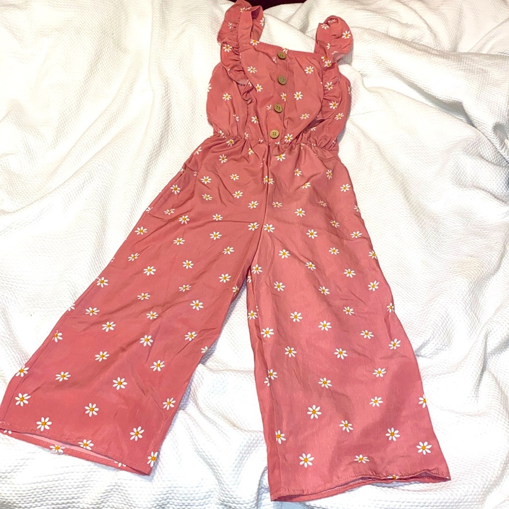 Big girl | pants suit | daisy | coral | size 6x